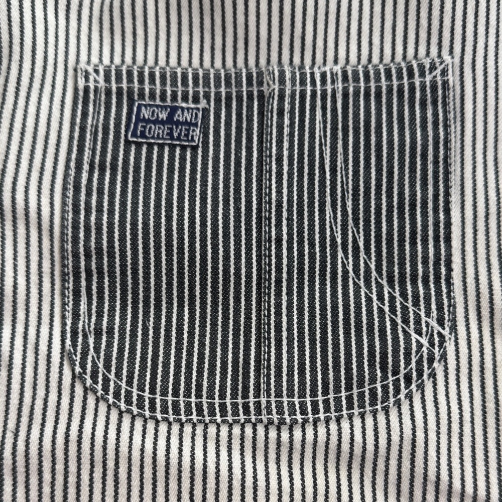 Vintage Y2K Grunge Stripped A-Line Skirt with Button Detail - Picture 3 of 6